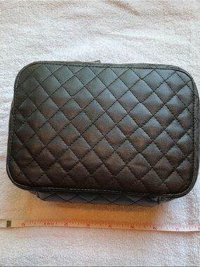 Trish McEvoy Quilted Black Cosmetic Case